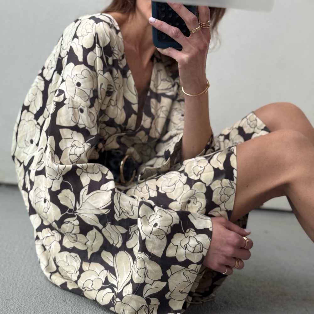 NANUSHKA Lara Floral-print Wrap Dress In Porcelain Rose